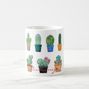 サボテンの植物の組み合わせThunder_Cove コーヒーマグカップ