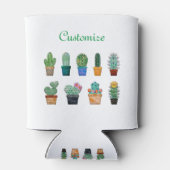 サボテンの植物の組み合わせThunder_Cove 缶クーラー (裏面)