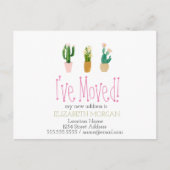 サボテンの植物を新しいアドレスに移動 案内ポストカード (正面)