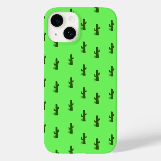 サボテンの植物を緑に点灯 Case-Mate iPhoneケース (裏面)