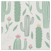サボテンの植物模様 ファブリック (クローズアップ)