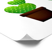 サボテンの植物背景 ポスター (角)