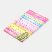 サボテンの水彩画のリスト ポストイット (アングル)