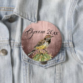 サボテンの水彩結婚レン 缶バッジ (インサイチュ)