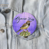 サボテンの水彩結婚レン 缶バッジ (インサイチュ)