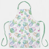 サボテンの水彩 エプロン (正面)