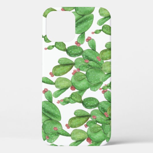 サボテンの水彩：シームレスパターン背景 Case-Mate iPhoneケース (裏面)