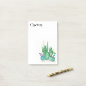 サボテンの水色のサボテン花フローラ砂漠の病気 ポストイット (デスク上)