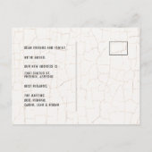 サボテンの水色の緑の動きの発表 案内ポストカード (裏面)