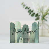 サボテンの水色の緑の動きの発表 案内ポストカード (スタンド正面)