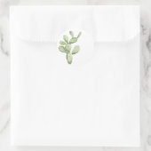 サボテンの水色 ラウンドシール (バッグ)