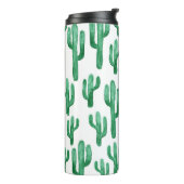 サボテンの水色:手描きイラストレーション タンブラー (回転左)