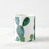 サボテンの熱狂：熱帯水色の傾向 コーヒーマグカップ (中央)
