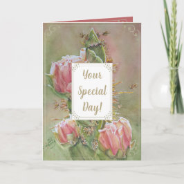 サボテンの特別な日の挨拶 カード