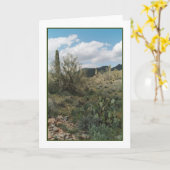 サボテンの着色グリーティングカード カード (黄色い花)