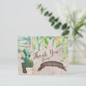 サボテンの砂漠のシャワーのサンキューカード サンキューカード (スタンド正面)