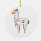 サボテンの砂漠家族の初めてのクリスマスのオーナメント セラミックオーナメント (裏面)