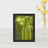 サボテンの空白のなメッセージカード カード (黄色い花)