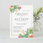 サボテンの結婚式の招待状 招待状 (スタンド正面)