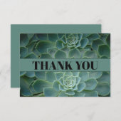 サボテンの緑サンキューカード サンキューカード (正面/裏面)