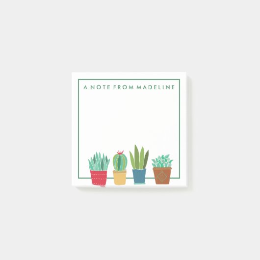 サボテンの群れ ポストイット (正面)