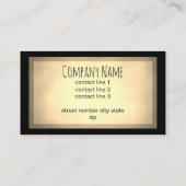 サボテンの自然植物は黒とセピア 名刺 (裏面)