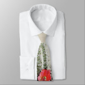 サボテンの花のアートワーク ネクタイ (タイ)