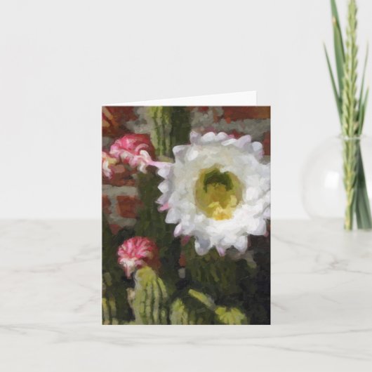 サボテンの花のメモカード カード (正面)