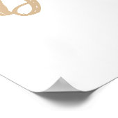 サボテンの花の水の色の美しい砂漠 ポスター (角)