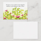 サボテンの花の葬式サンキューカード ノートカード (正面/裏面)