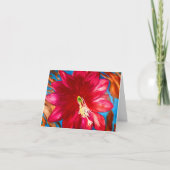 サボテンの花を折り畳んだ愛するカード4x5.6 サンキューカード (正面)