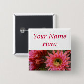 サボテンの花ピン名札 缶バッジ (正面&裏面)