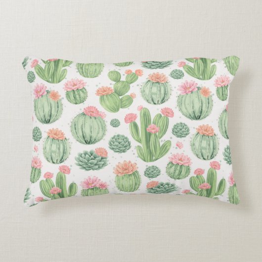 サボテンの花園 アクセントクッション (正面)