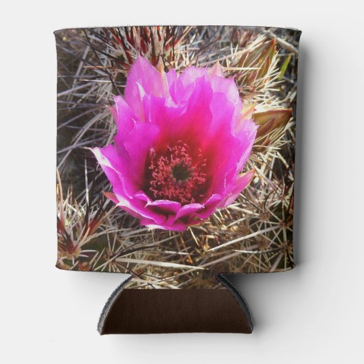 サボテンの花（とげのある梨）ワイルドフラワー 缶クーラー (正面)