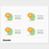 サボテンの花 – とげのある物引用文 長方形シール (シート)