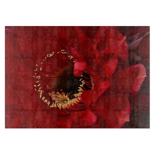 サボテンの花 カッティングボード (正面)