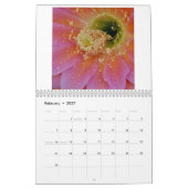 サボテンの花 カレンダー (2月 2027)