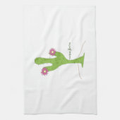 サボテンの花 キッチンタオル (縦)