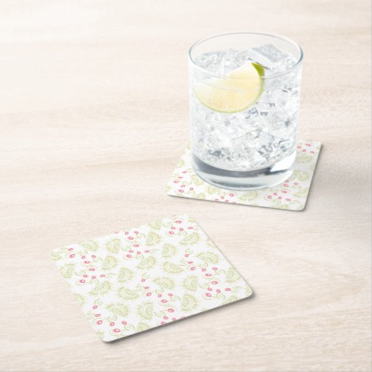 サボテンの花 スクエアペーパーコースター (インサイチュ)