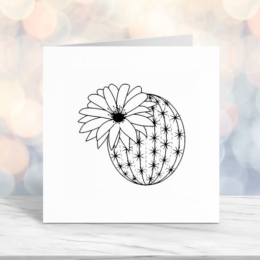 サボテンの花 セルフインキングスタンプ