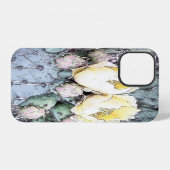 サボテンの花 デジタルインク iPhoneケース (裏面横)