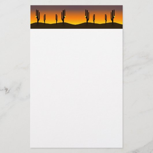 サボテンの花 便箋 (正面)