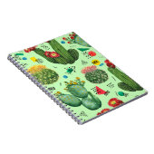 サボテンの花：水彩幾何学背景。 ノートブック (右側)