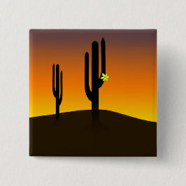 サボテンの花 缶バッジ