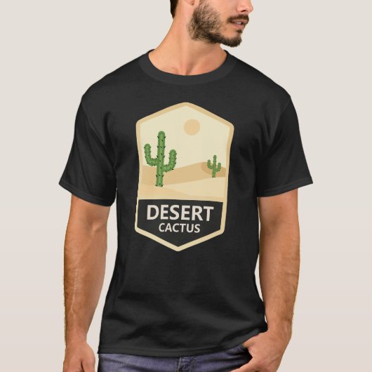 サボテンの荒野 Tシャツ (正面)