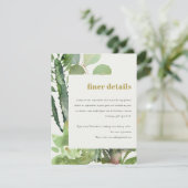 サボテンの葉の水色結婚の詳細 エンクロージャーカード (スタンド正面)