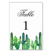 サボテンの表の番号（緑）。サマー結婚ズ テーブルナンバー (正面)