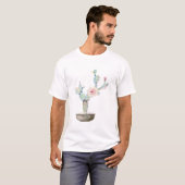サボテンの裂けた緑の花 Tシャツ (正面フル)