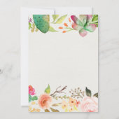 サボテンの誕生日の招待 招待状 (裏面)