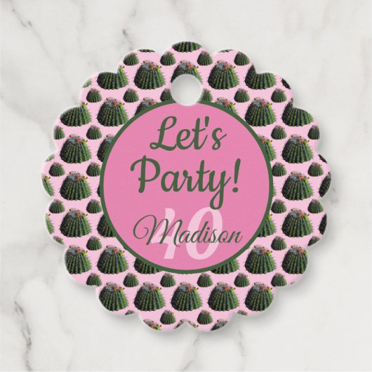 サボテンの贈り物/メッセージカード フェイバータグ (正面)